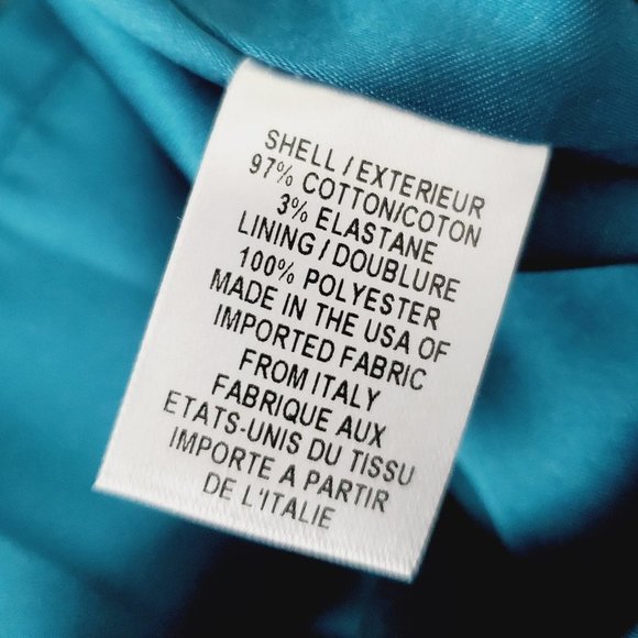 Milly Skirt Italian Fabric Teal Floral Bow Detail Abstract Pencil 6 - Picture 4 of 11